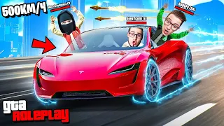 ЭТА БАТАРЕЙКА ЕДЕТ 500 КМ/Ч ! ИЛОН МАСК В ШОКЕ ! ТЮНИНГ TESLA ROADSTER НА 500.000$ ! (GTA 5 RP)