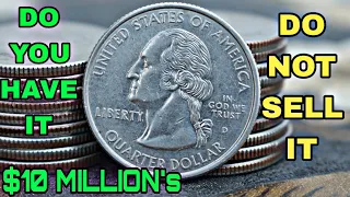 DO YOU HAVE THESE 10 ULTRA RARE USA QUARTER DOLLAR COINS - QUARTER DOLLAR COINS IN CIRULATION!