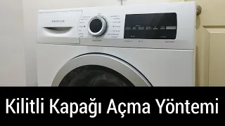 The process of opening the door of the washing machine whose door is locked
