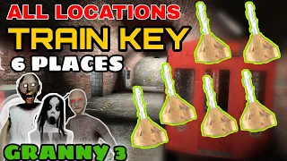 LOCATION OF TRAIN KEY IN GRANNY 3 | Locations of train key in granny chapter 3