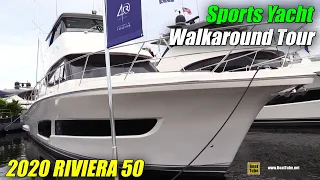 2020 Riviera 50 Sports Yacht Walkaround Tour - 2020 Fort Lauderdale Boat Show