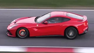 Ferrari F12 Berlinetta FAST Driving on Track! - Intake Sound, Hot Brakes & More!