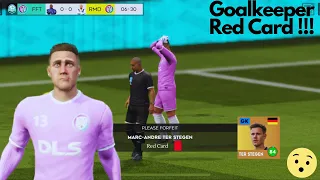 DLS 24 | What happens when the Goal keeper gets a Red Card in Dream League Soccer 2024