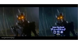 Power Rangers Wild Force Zen Aku First Appearance Split Screen (PR and Sentai version)