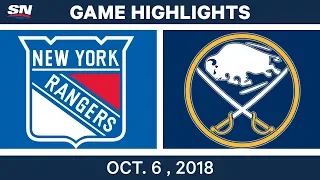 NHL Highlights | Rangers vs. Sabres - Oct. 6, 2018