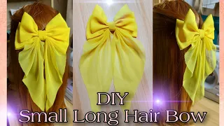 DIY Small Long Hair Bow | Easy Tutorial 😍 #49