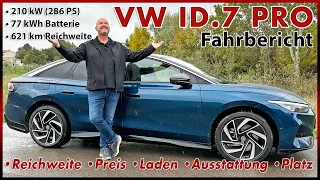 VW ID.7 Pro - Das günstige E-Auto der Oberen Mittelklasse? Preis Reichweite Test Review Deutsch 2023