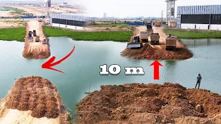 development of the waterway is closer by SHANTUI DH17B2 dozer Push Soil to the success this project