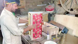 This Young Man Making Beautiful Sewing Machine Boxes || Sewing Machine Boxes Manufacturing Process