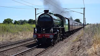 LNER 61306 Mayflower storms over Darmsden crossing working 1Z61 - 4/7/19