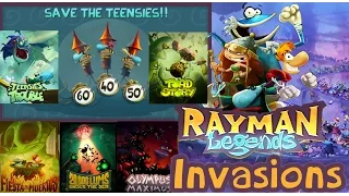 Rayman Legends - All Invaded Levels (Time Trials) Multiplayer 4-player Co-Op Walkthrough