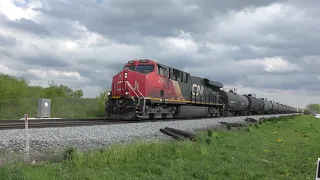 5 4 2024 Duplainville CN mixed Freight w Mid Train NB