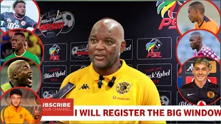 Pitso makes it clear to register 9 players kaizer Big window If I am registered as a coach