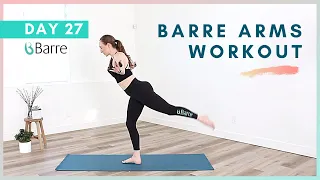 DAY 27 Barre Workout Challenge // At Home Arms Workout with Dumbbells