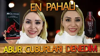 EN PAHALI ABURCUBUR LARI DENEDİM!! [ Acıbiberli çikolata, balık kolajenli çikolata vs..]