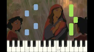 piano tutorial "DELIVER US" The Prince of Egypt, 1998, with free sheet music