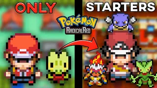 Beating Pokemon Radical Red With Only Starter Pokemon! (Hard Rom Hack)
