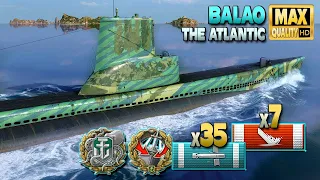 Submarine Balao: Thriller on map The Atlantic - World of Warships