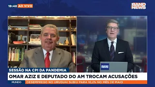 Omar Aziz e deputado do AM trocam acusações