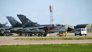 German Air Force Tornado testing the reverse thrust. RAF Coningsby 31/08/18.