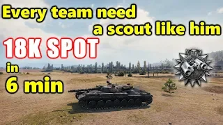 World of Tanks - T-100 LT - 18K SPOT in 6 MIN! Every team need a scout like him