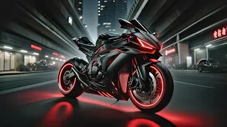 Premium Black Superbikes with Striking Red Neon Highlights