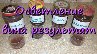 Осветление Вина Очистка Вина Результат Эксперимента