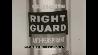 1960s RIGHT GUARD ANTI-PERSPIRANT TV COMMERCIAL  "IN THE SILVER CAN"   XD38614m