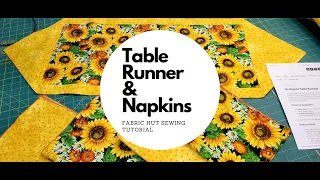 Table Runner and Napkins tutorial!