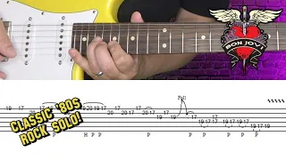 Bon Jovi - Runaway - Guitar Solo Lesson with Tabs!