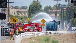 TRASH TRUCK FIRE/EXPLOSION IN TEMECULA,CA