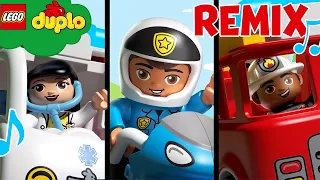 LEGO DUPLO - Hometown Heroes Dance Remix | Learn ABCs and 123s | Nursery Rhymes & Kids Songs |