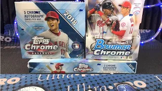 All Chromed Out! Opening 2018 Bowman Chrome, Topps Chrome Jumbo & Hobby Boxes of Baseball Cards