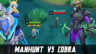 S.A.B.E.R MANHUNT VS V.E.N.O.M COBRA 1 VS 1 FIGHT | MOBILE LEGENDS SABER VS VENOM