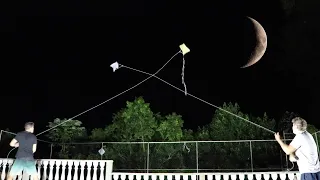 Kite Duel at Night in Brazil