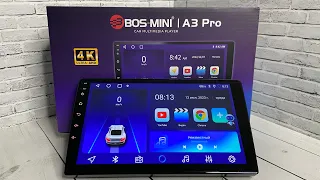 Обзор Андроид магнитолы BOS-MINI A3 PRO 2 на 32 с голосовым помощником.