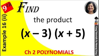 Find the following products using appropriate identities (x-3)(x+5) |(x-3)(x+5) solve using identity