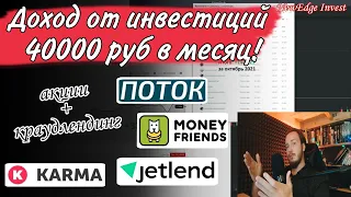 Пассивный доход 40 тысяч в месяц! | Акции + краудлендинг | Инвест-отчет № 1 октябрь 2021 года |