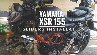 YAMAHA XSR 155 SLIDERS INSTALLATION, PAANO MAG KABIT NG SLIDERS?