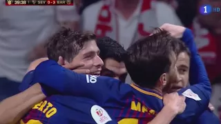 Barcelona vs Sevilla 5 0 • All Goals & Highlights   Copa del Rey Final 21 04 2018