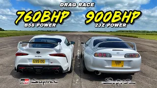 WHO’S BOSS.. 900HP MK4 TOYOTA SUPRA VS 760HP MK5 GR SUPRA