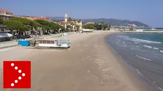 Diano Marina, spiaggia deserta: le immagini aeree dal drone