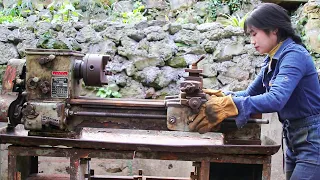 💡 Super Girl's Restoration of Broken 1972 Lathe (Full Video)