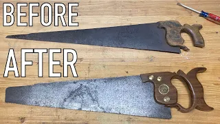 Restoring a saw from 1865 that I saved from the trash