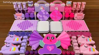 PASTEL vs PURPLE SHEEP I Mixing random into Glossy slime I Relaxing slime videos 350