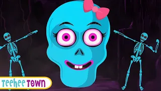 Glowing Scary Skeleton Song + More Spooky Fun Nursery Rhymes By Teehee Town