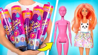 TRUC DE FOU ! Unboxing de 5 POUPÉES BARBIE QUI CHANGENT DE COULEUR DANS L'EAU