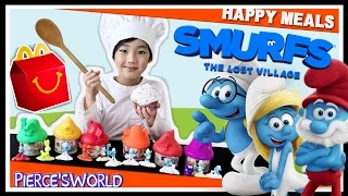 2017 Smurfs Lost Village McDonalds Happy Meal COMPLETE SET 6 Unboxing Toy Review