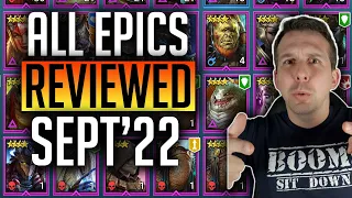 🚨MUST WATCH🚨ALL EPICS REVIEWED BANNER LORDS TO SKINWALKERS! Feat Ash! | Raid: Shadow Legends