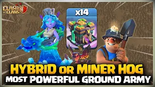 After Update TH14 Hybrid | Queen Charge Hog Miner Attack Strategy - Best TH14 Attack Clash of clans